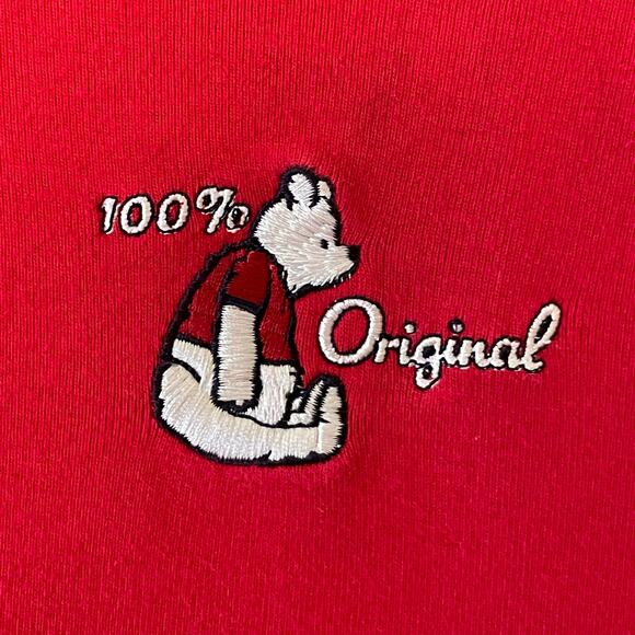 Vintage Disney L red shirt sleeve t-shirt Winnie the Pooh embroidered fandom - Picture 3 of 9